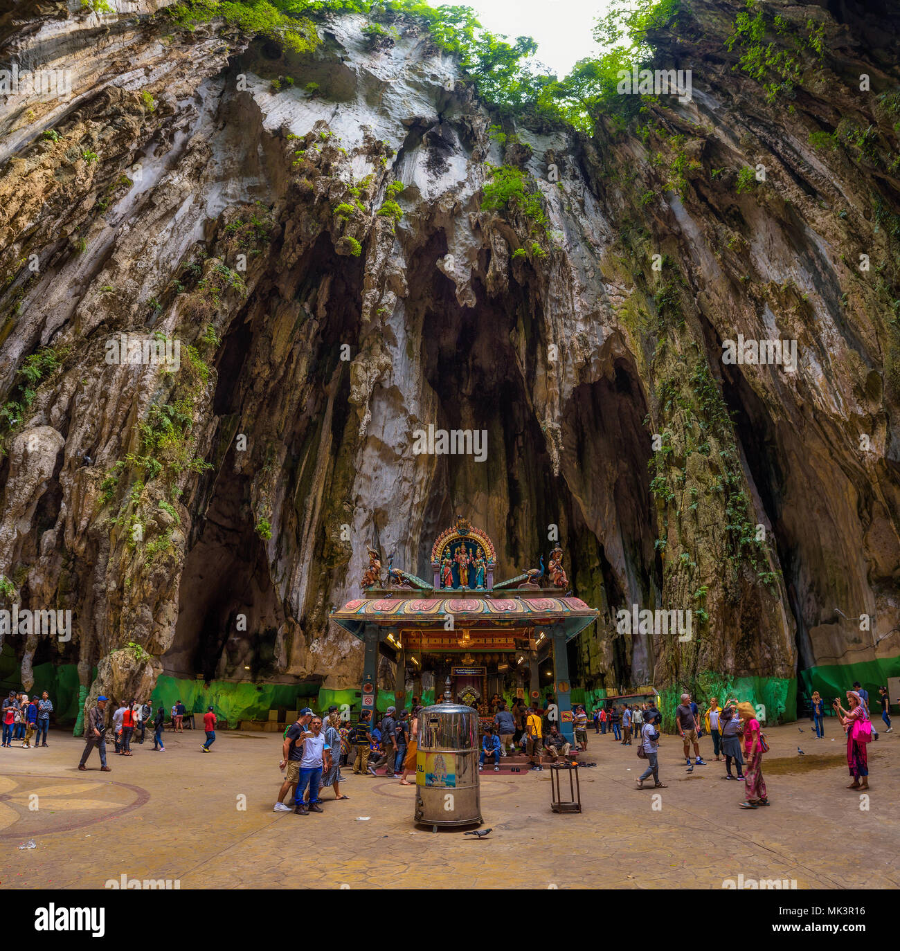 Hindu temple inside of Batu Caves near Kuala Lumpur Stock Photo