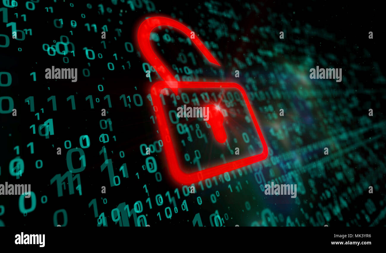 cyber security concept red padlock icon on digital background in 3dred padlock icon on digital background in 3d perspective view symbol of technology protection