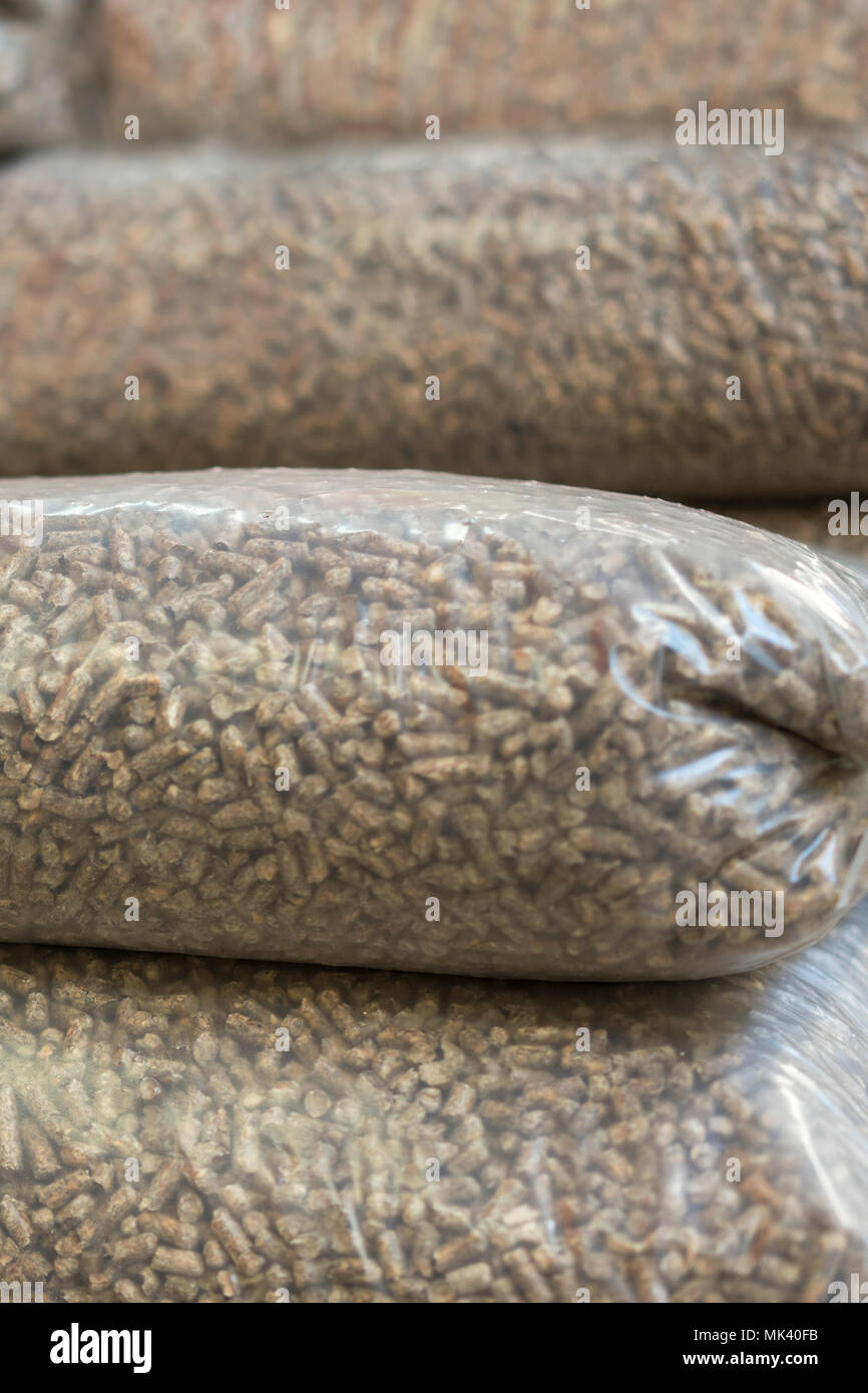 compressed pine pellets