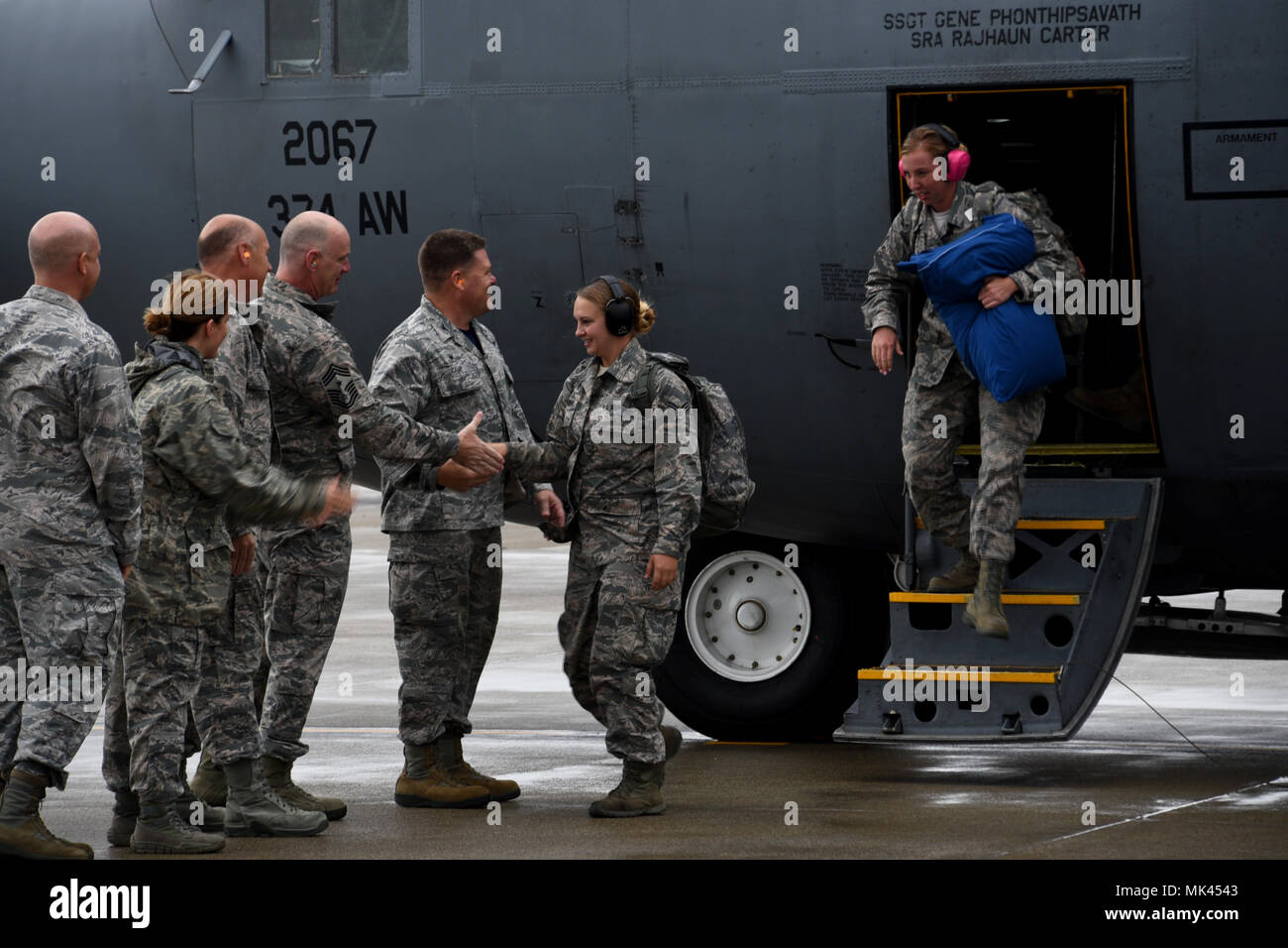 Members of the 179th Airlift Wing arrive home from Puerto Rico on ...
