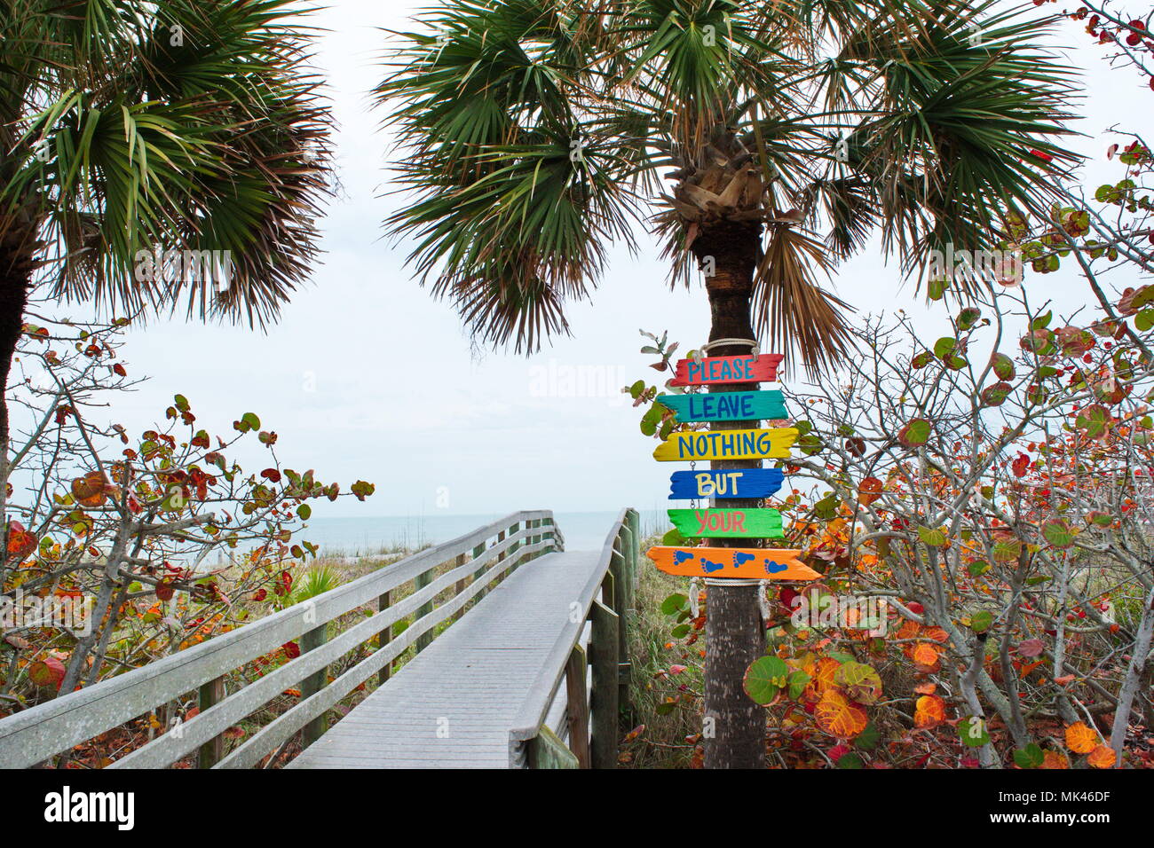 Indian Rocks, Florida city park entrance with walkway and directional