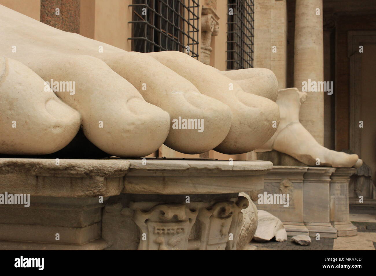 Colossal Foot in Rome Stock Photo