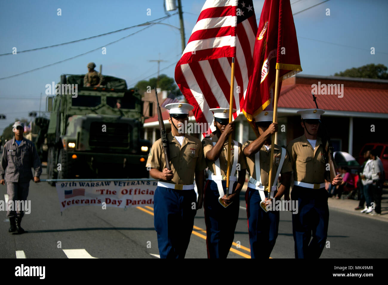 Marines with Headquarters and Support Battalion, Marine Corps