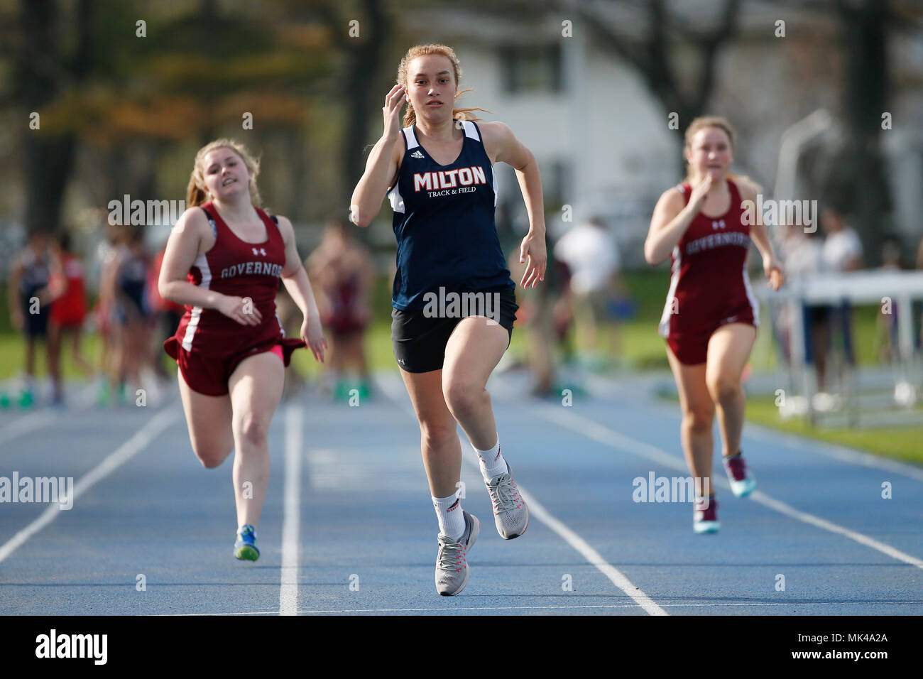 Girls Track And Field High School Sports Stock Photo Alamy