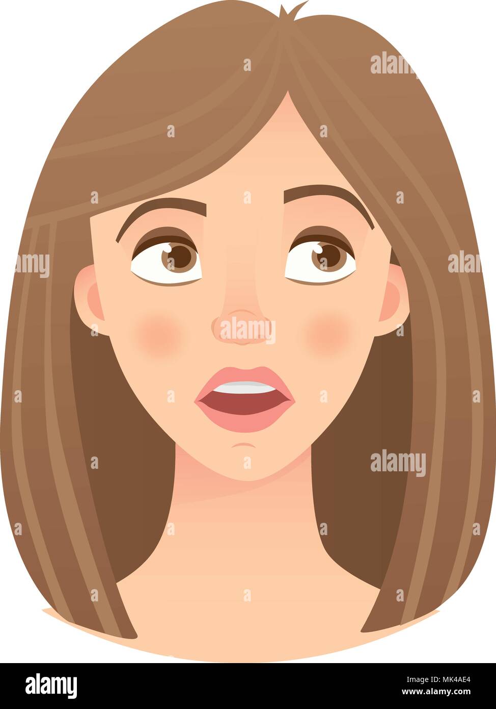 emotions of womans face Stock Vector
