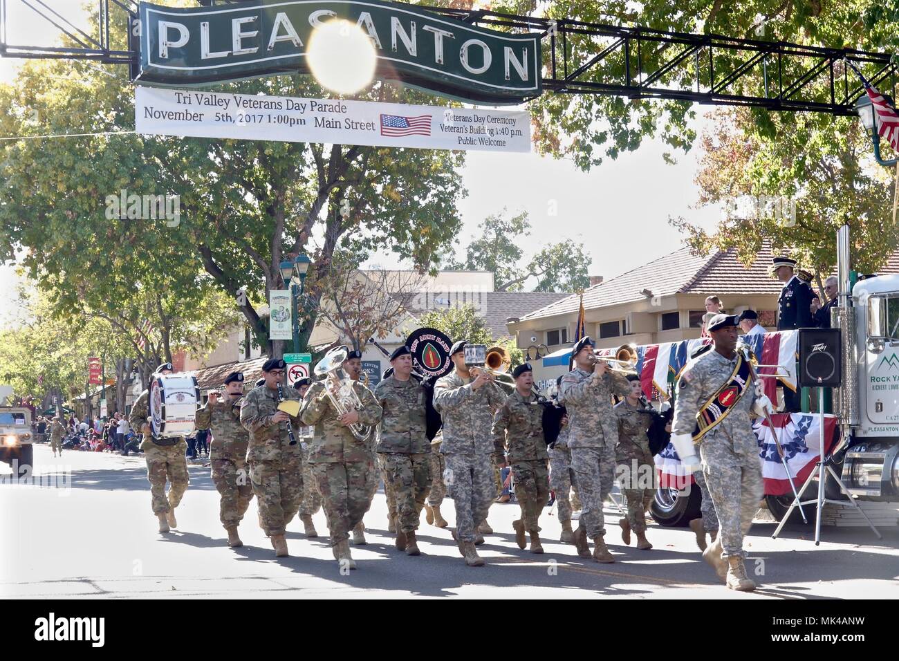 U.S. Army Reserve Soldiers from the 191st Army Band under the 63rd