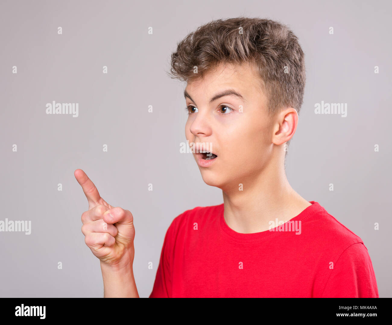 Portrait of teen boy Stock Photo