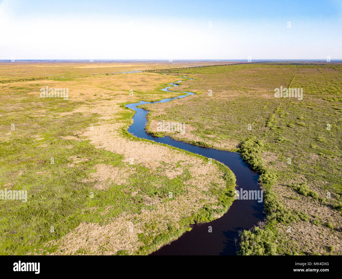 This is the first portion of the St John's after it leaves the marsh that makes up its headwaters that isn't part of a manmade canal Stock Photo