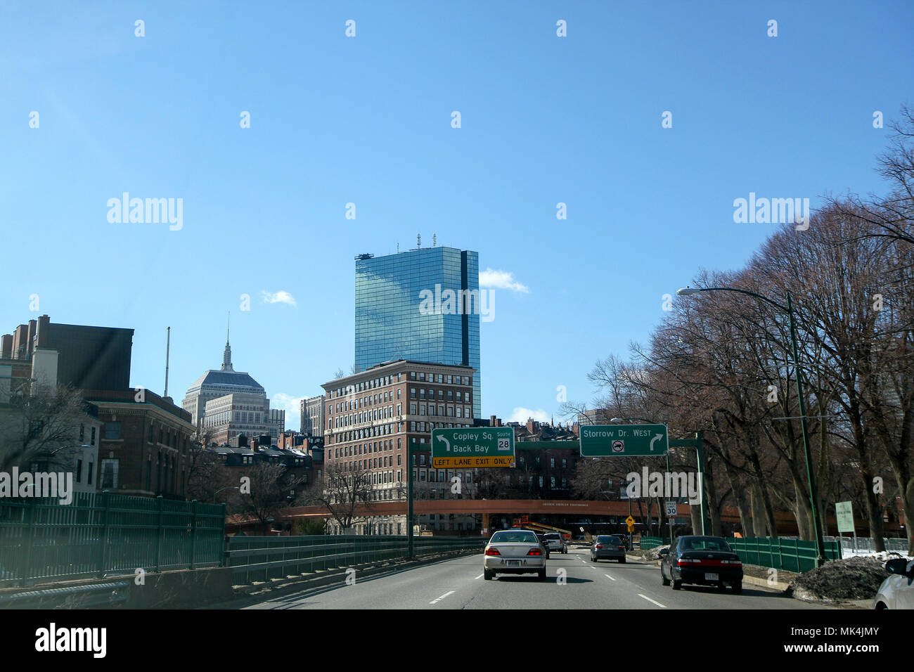 Driving into Boston, Massachusetts, United States Stock Photo