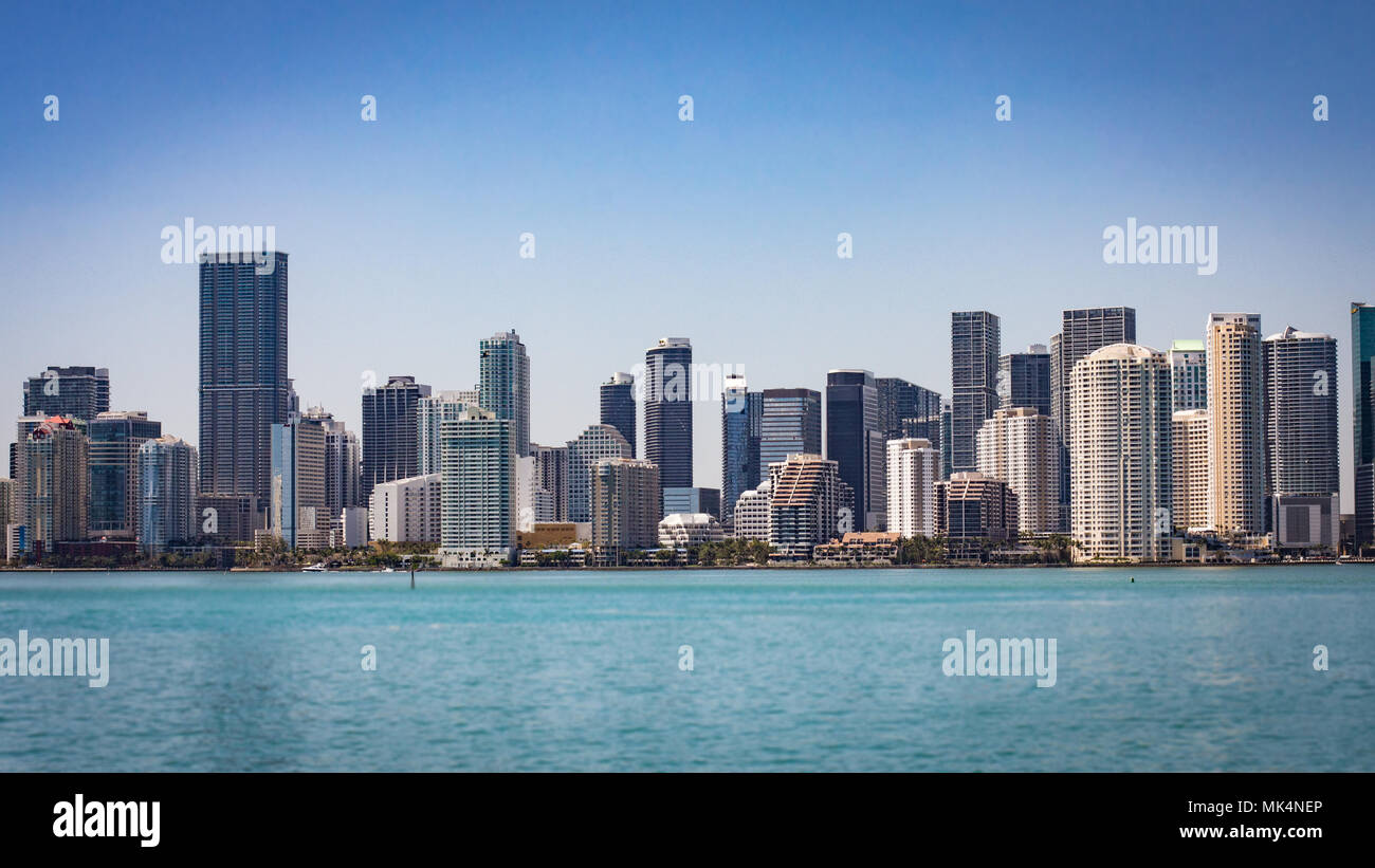 Skyline, South beach, Miami Stock Photo