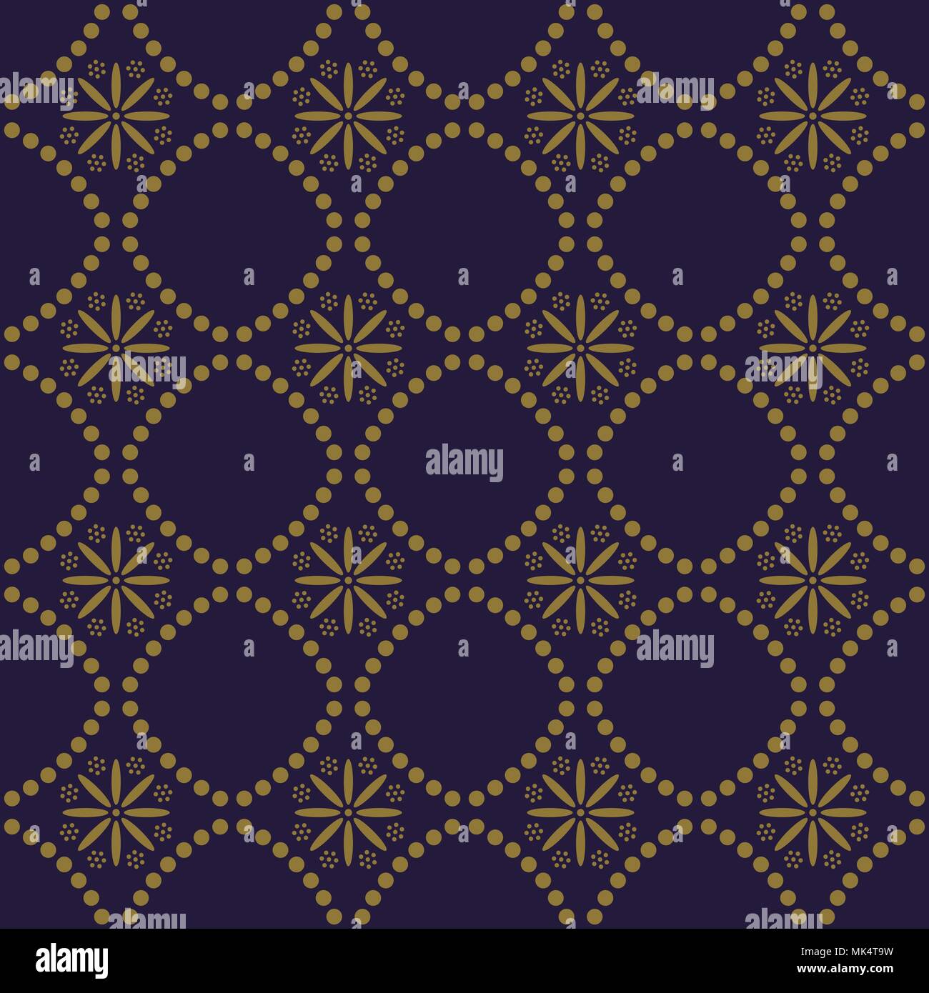 Antique seamless background Round Dot Line Cross Flower, Ideal for ...