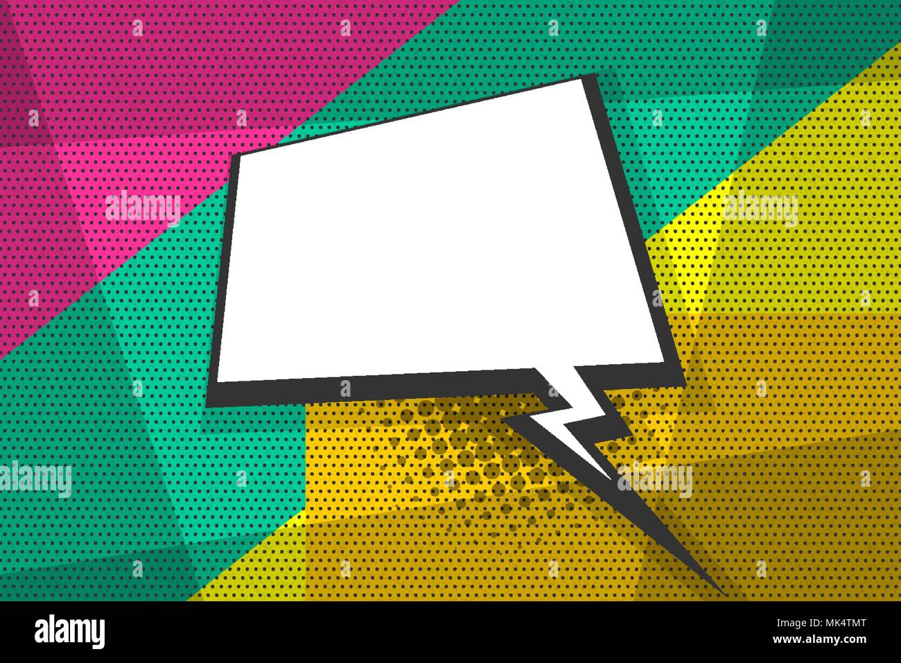 Empty comic text speech bubble Pop Art Style Stock Vector Image & Art ...