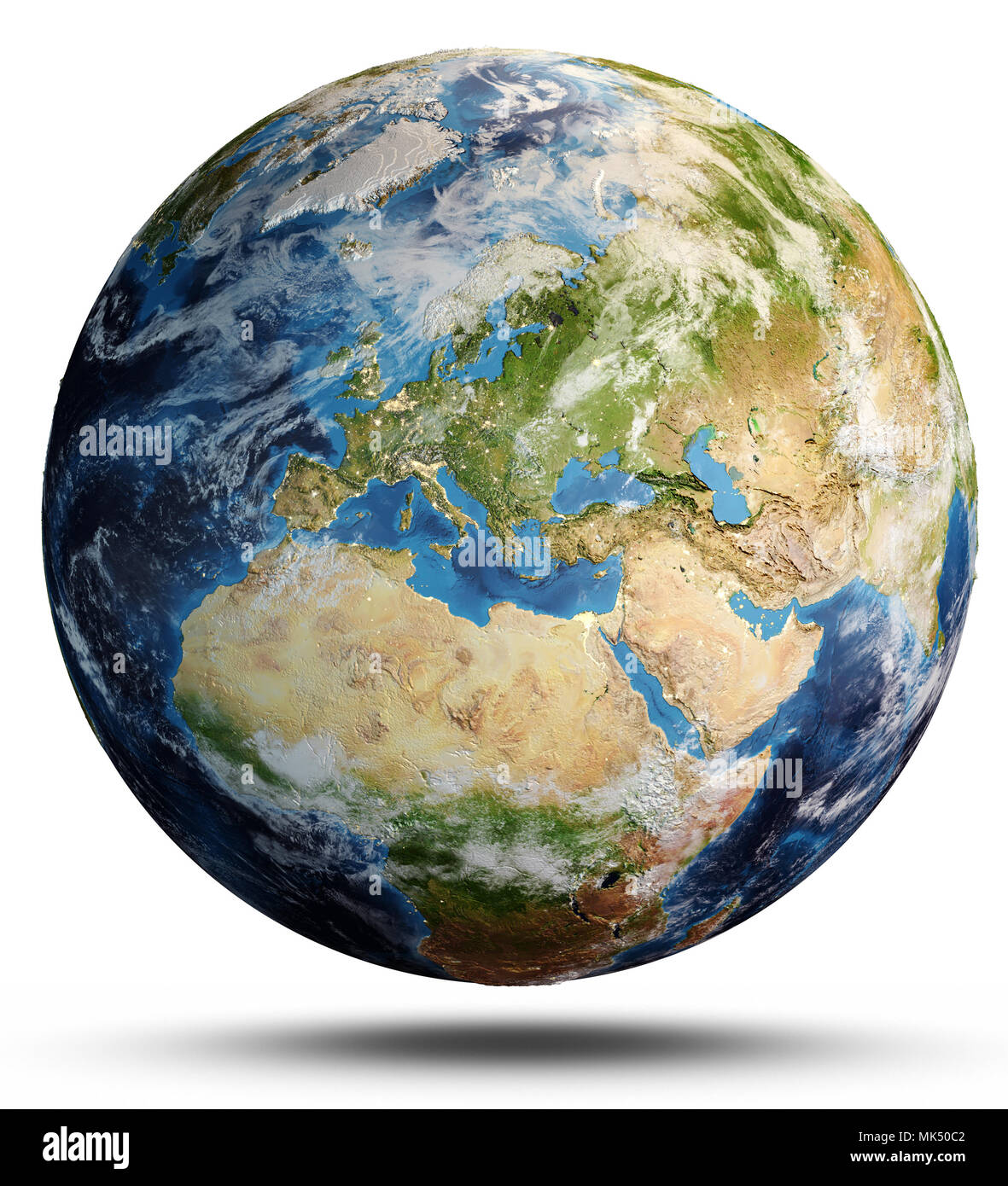 Planet Earth map. 3d rendering Stock Photo