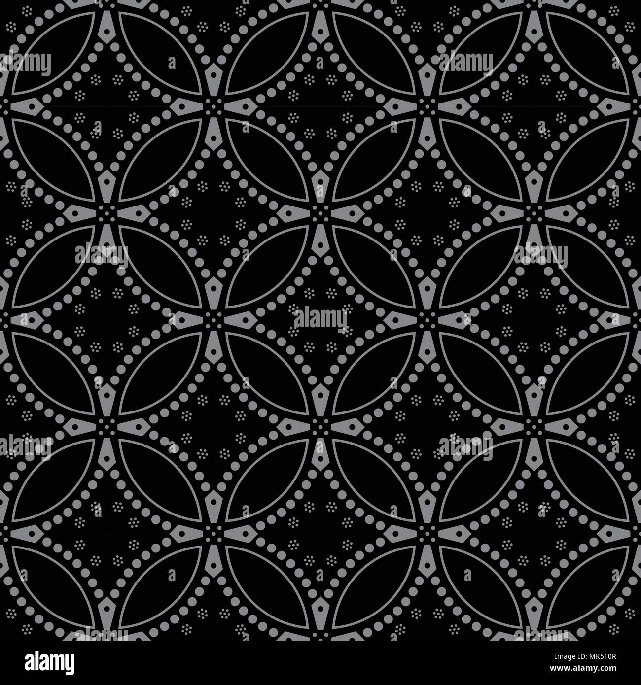 Antique seamless background Round Curve Cross Dot Flower, Ideal for ...