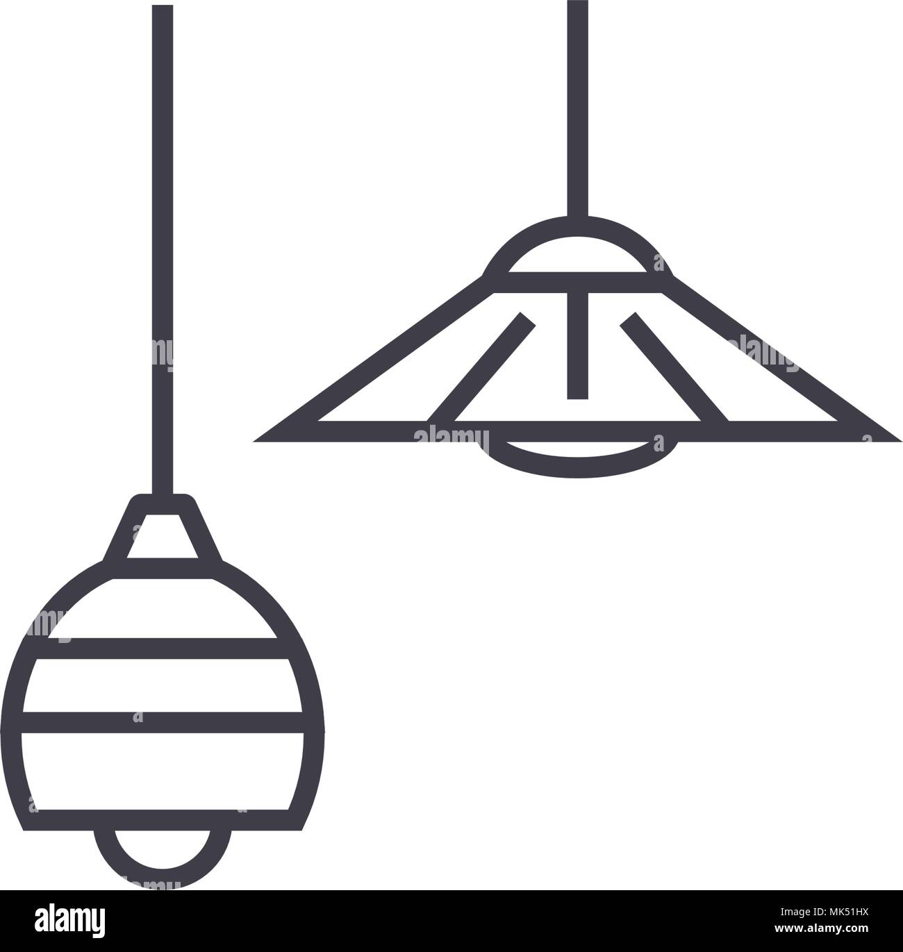 line electric lamp to light object decorative vector illustration Stock  Vector Image & Art - Alamy