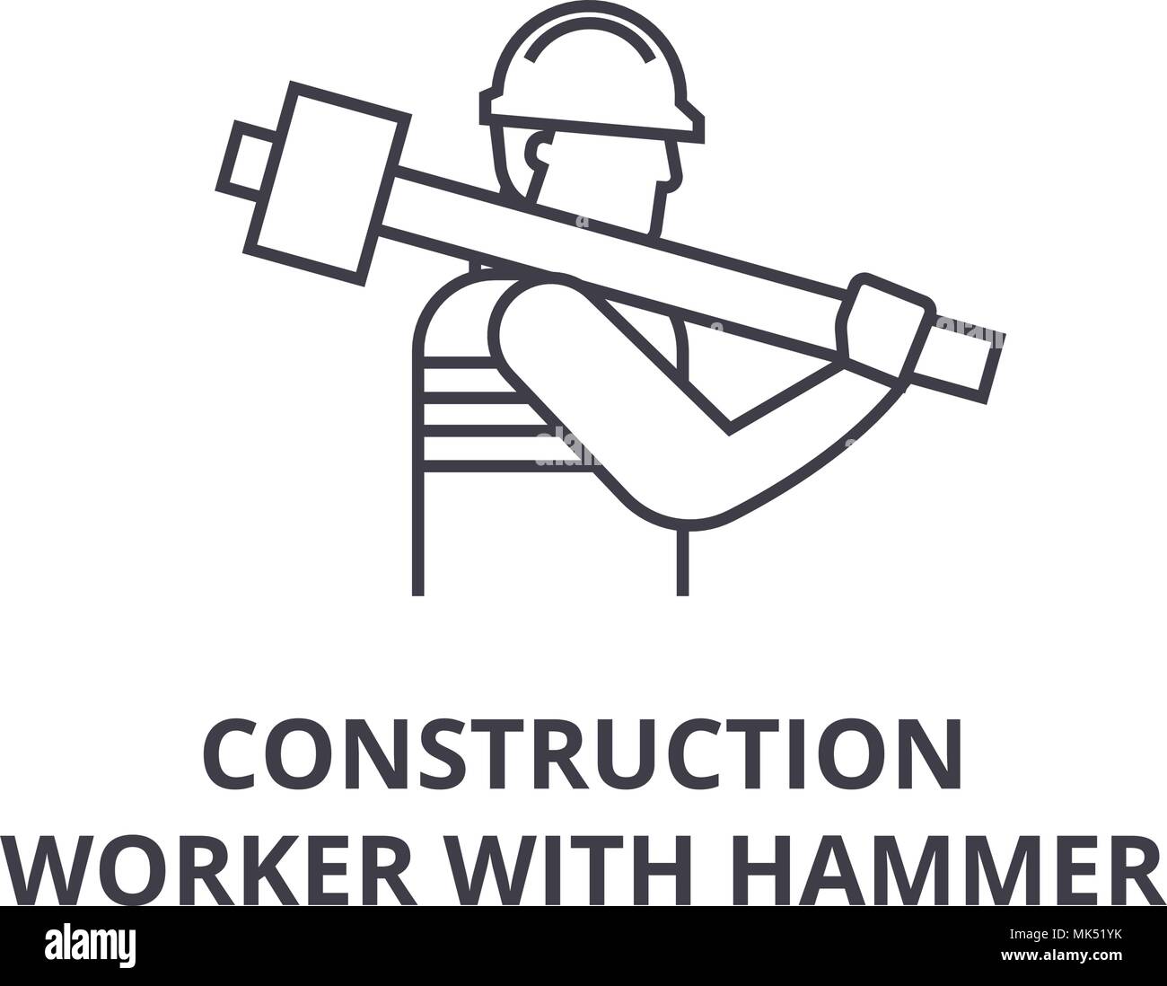 Men work on construction site Stock Vector Images Alamy