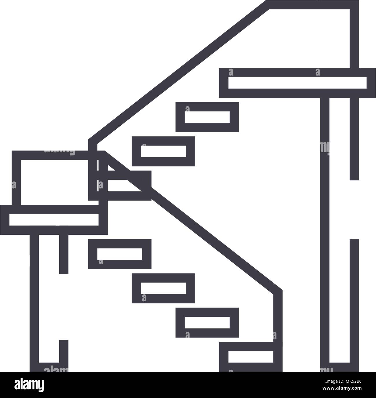 Man climbing stairs rear view Stock Vector Images - Alamy