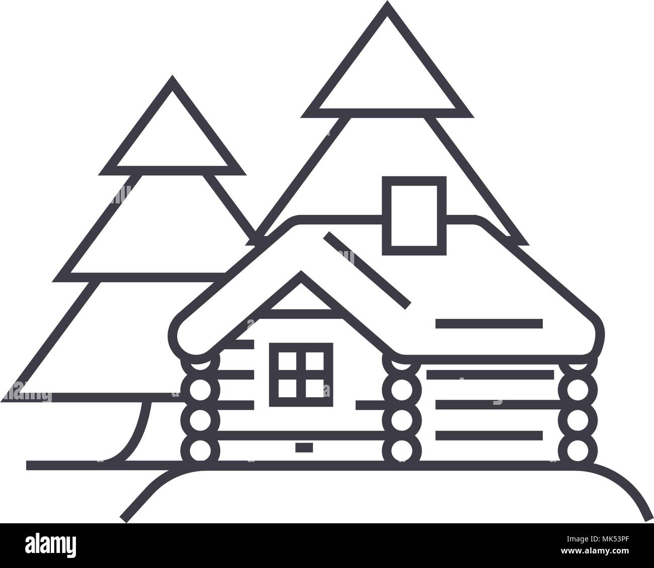 Log Cabin Illustration Vintage Stock Photos Log Cabin