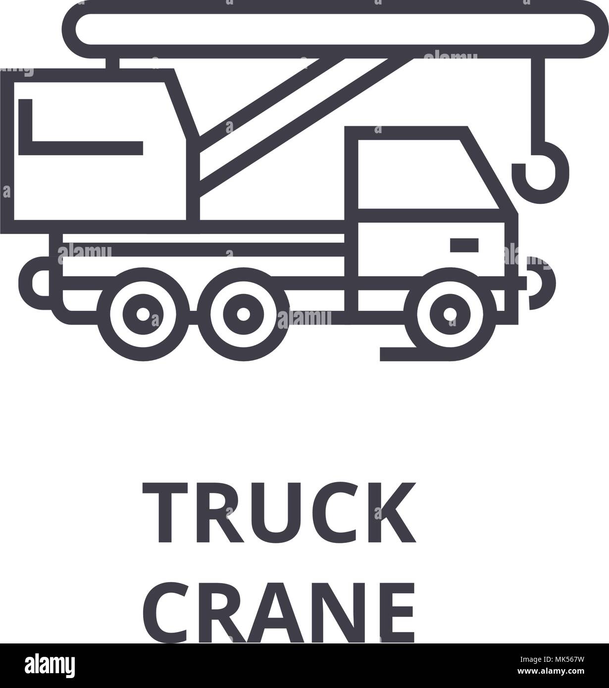 Mobile crane boom Stock Vector Images - Alamy