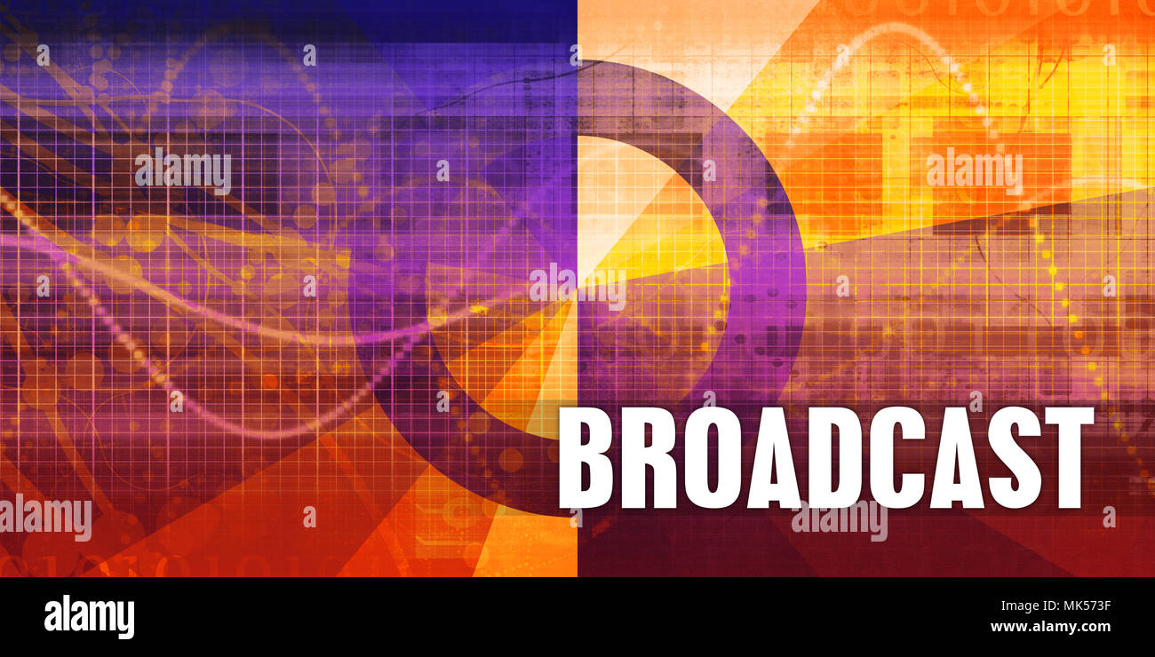 Broadcast Focus Concept on a Futuristic Abstract Background Stock Photo