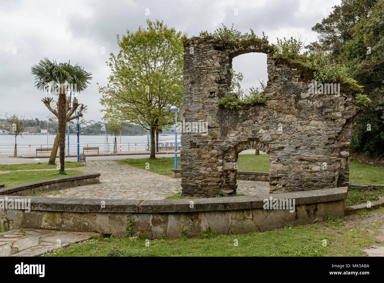 Bishop house or tower of the cabins in the town of Ribadeo, Lugo province, in the region of Galicia, northern Spain, Europemessina Stock Photo