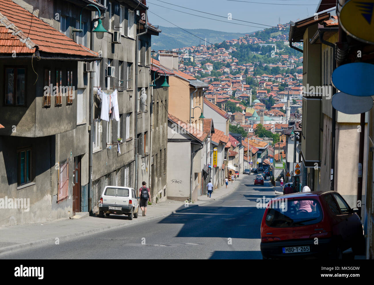 Sarajevo streets, Bosnia and Herzegovina Stock Photo