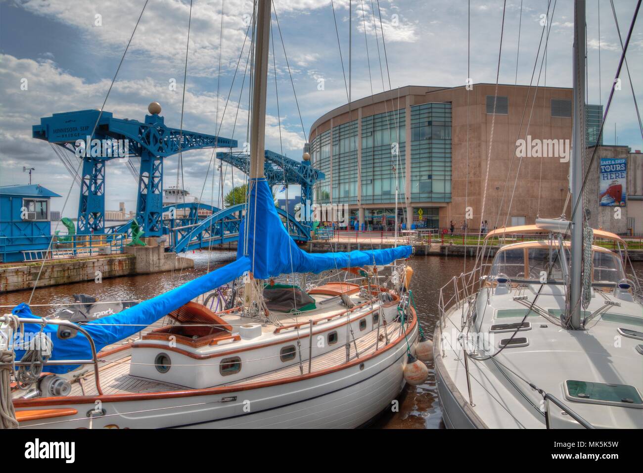 Duluth is a popular Tourist Destination in the Upper Midwest on the Minnesota Shores of Lake Superior Stock Photo