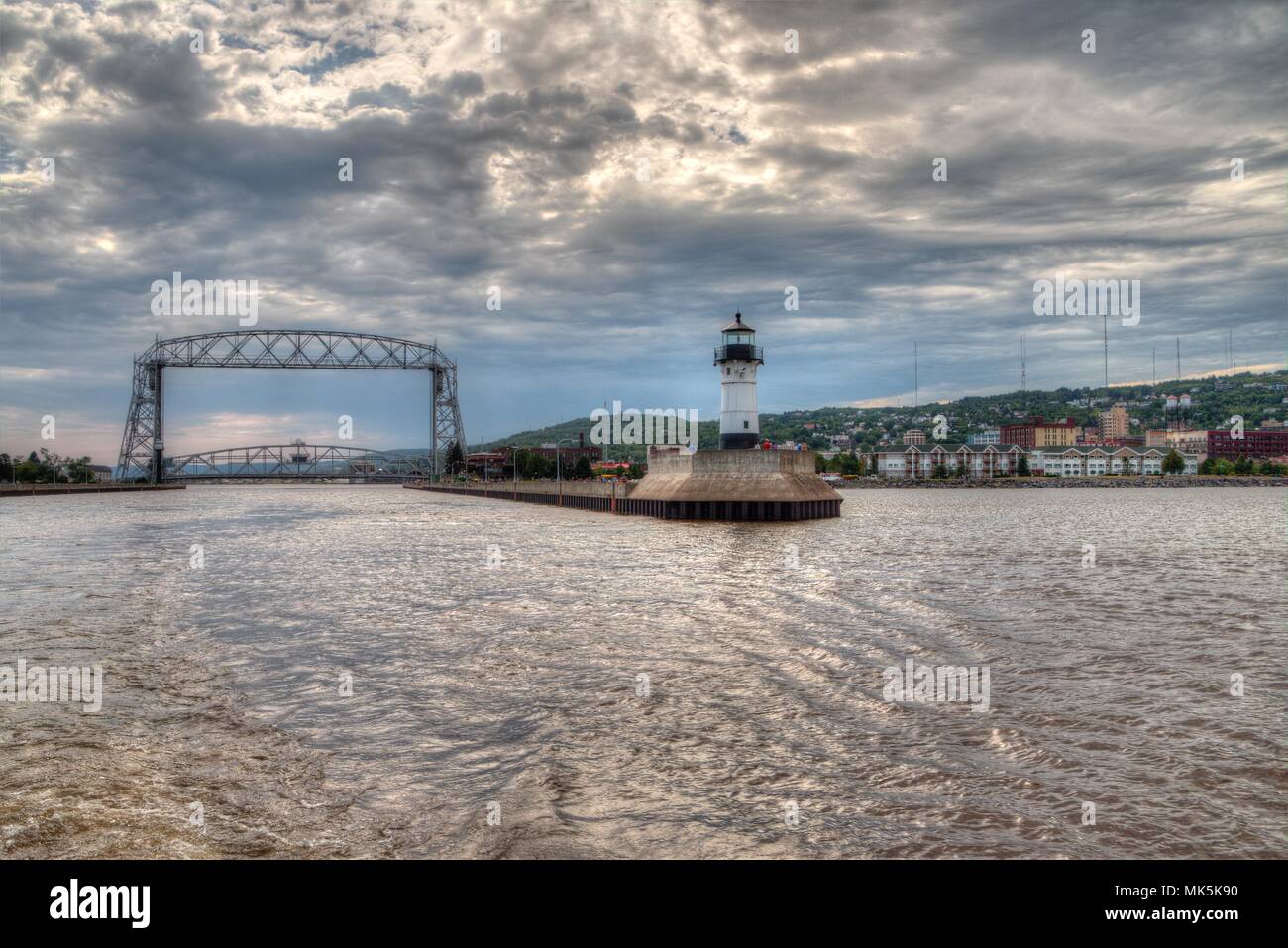 Duluth is a popular Tourist Destination in the Upper Midwest on the Minnesota Shores of Lake Superior Stock Photo