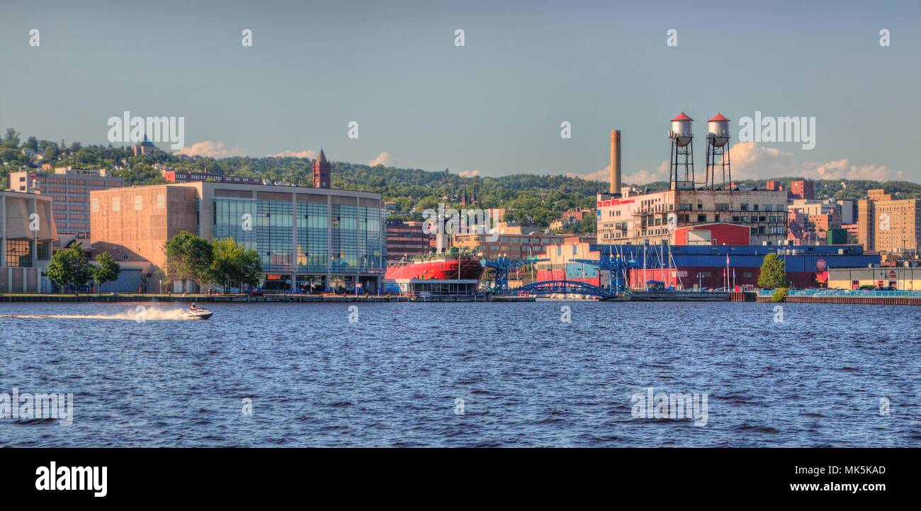 Duluth is a popular Tourist Destination in the Upper Midwest on the Minnesota Shores of Lake Superior Stock Photo