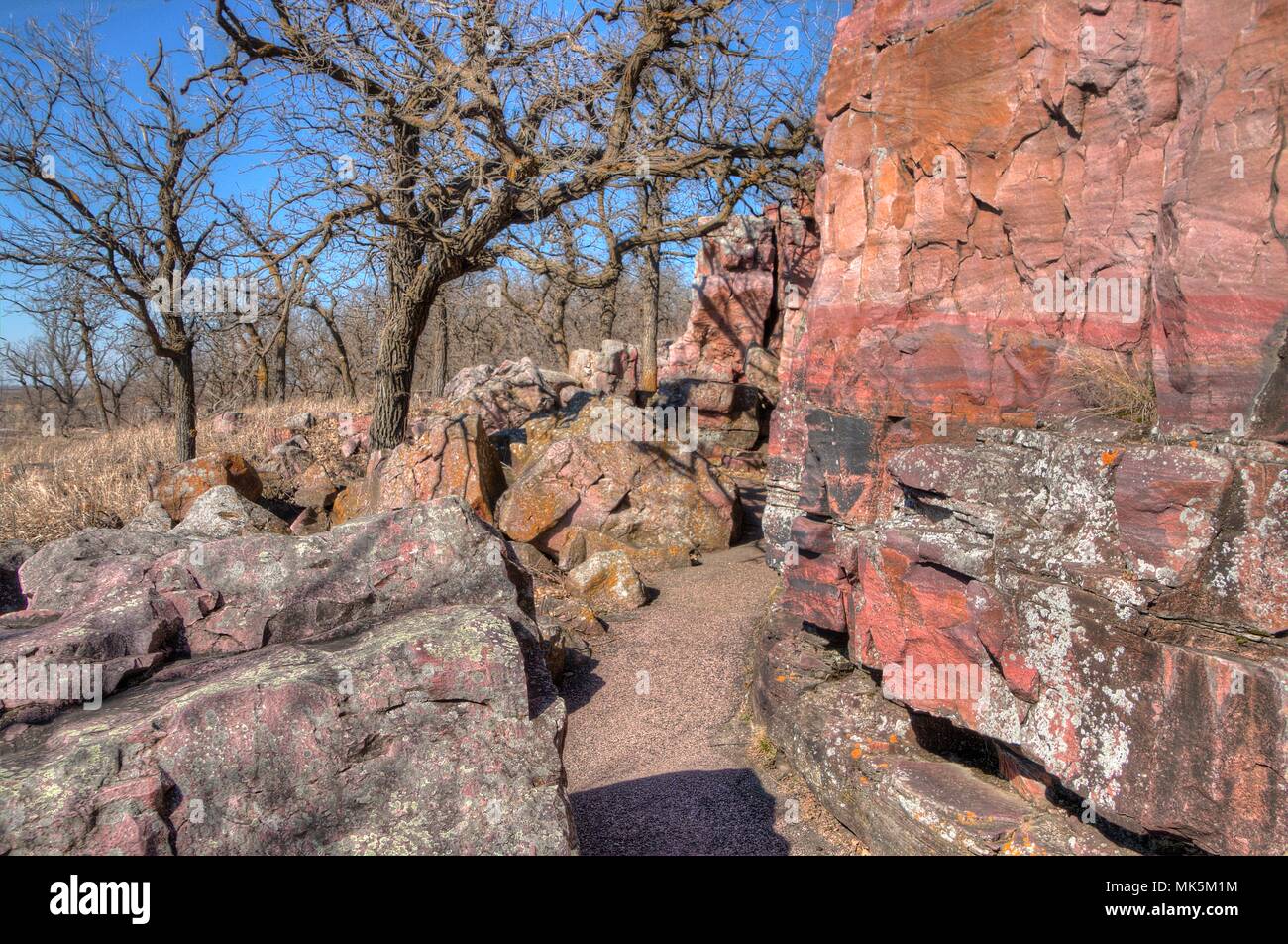 Winnewissa falls pipestone national monument hires stock photography