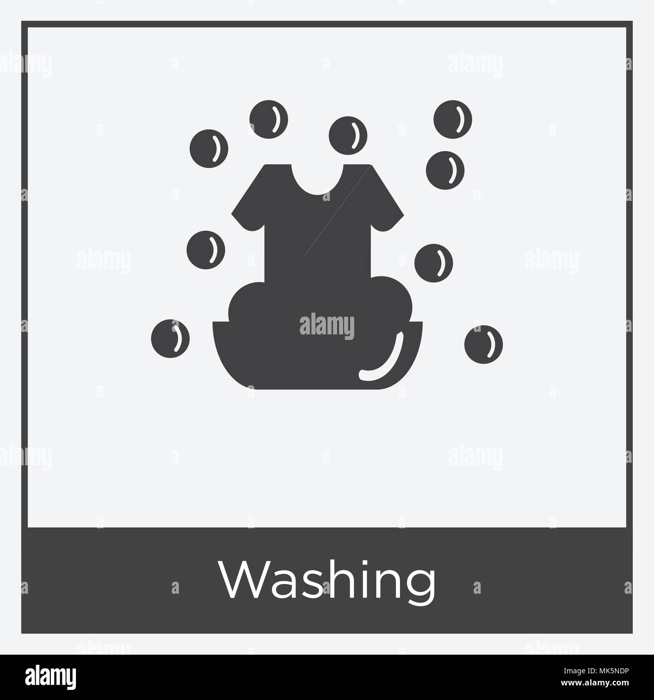 Washing machine icon gray Stock Vector Images - Alamy
