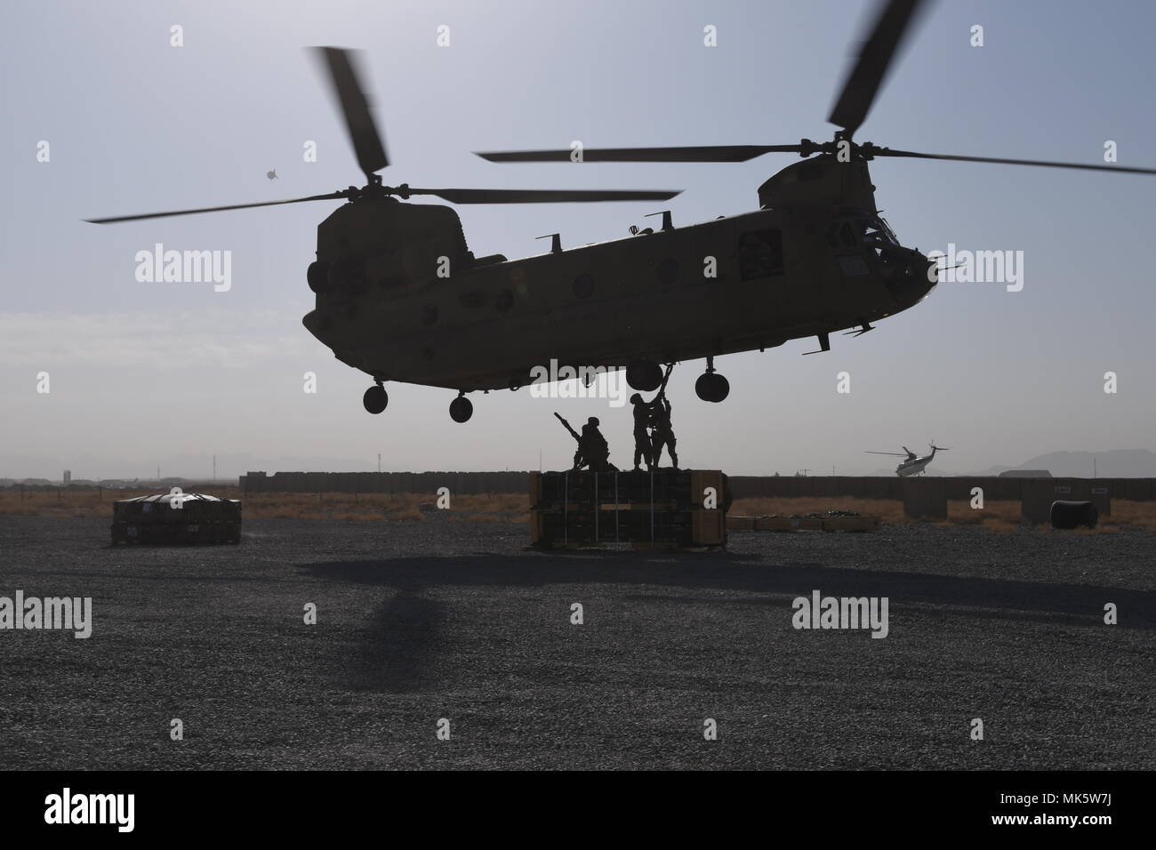 Soldiers with Task Force Marauder transported cargo via a sling load ...