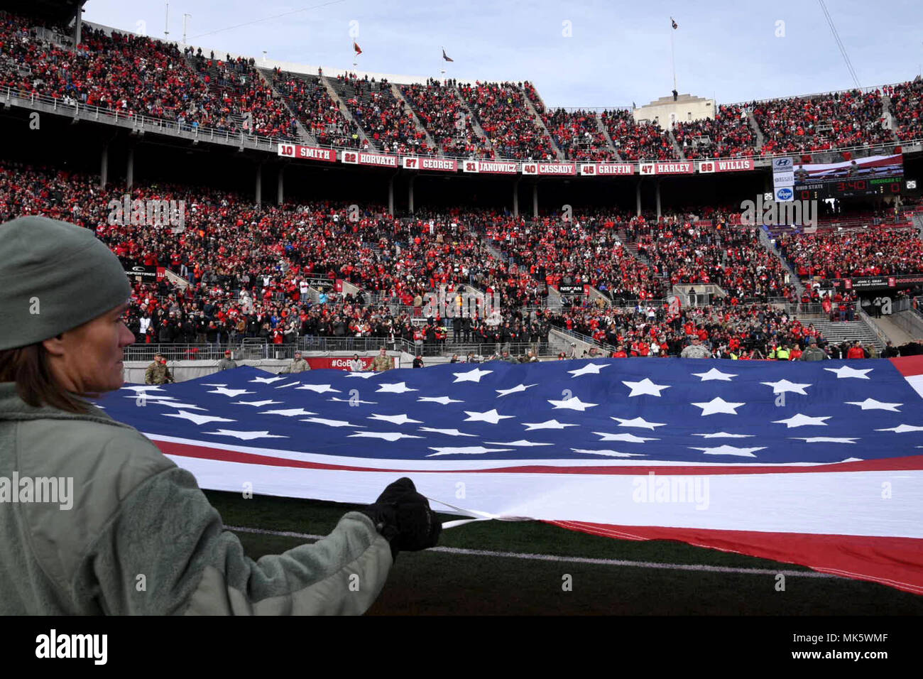 Ohio National Guard honored during Ohio State football military