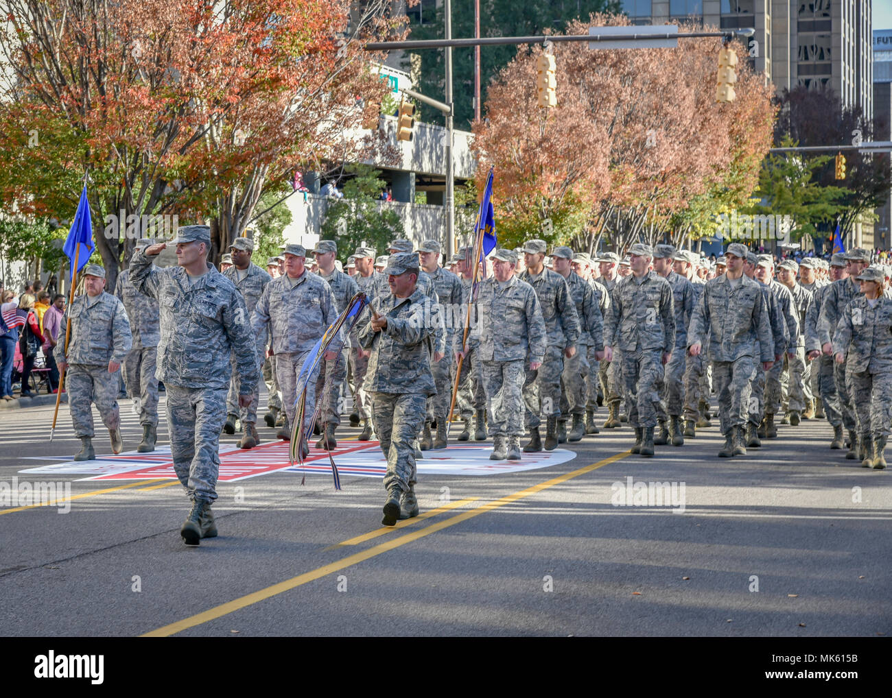 Airmen and family members of the 117th Air Refueling Wing participate