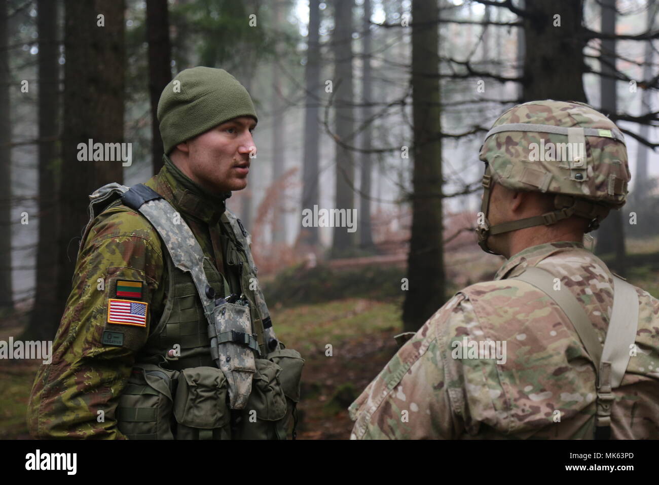 A U.S. Soldier, right, of Joint Multinational Readiness Center (JMRC ...