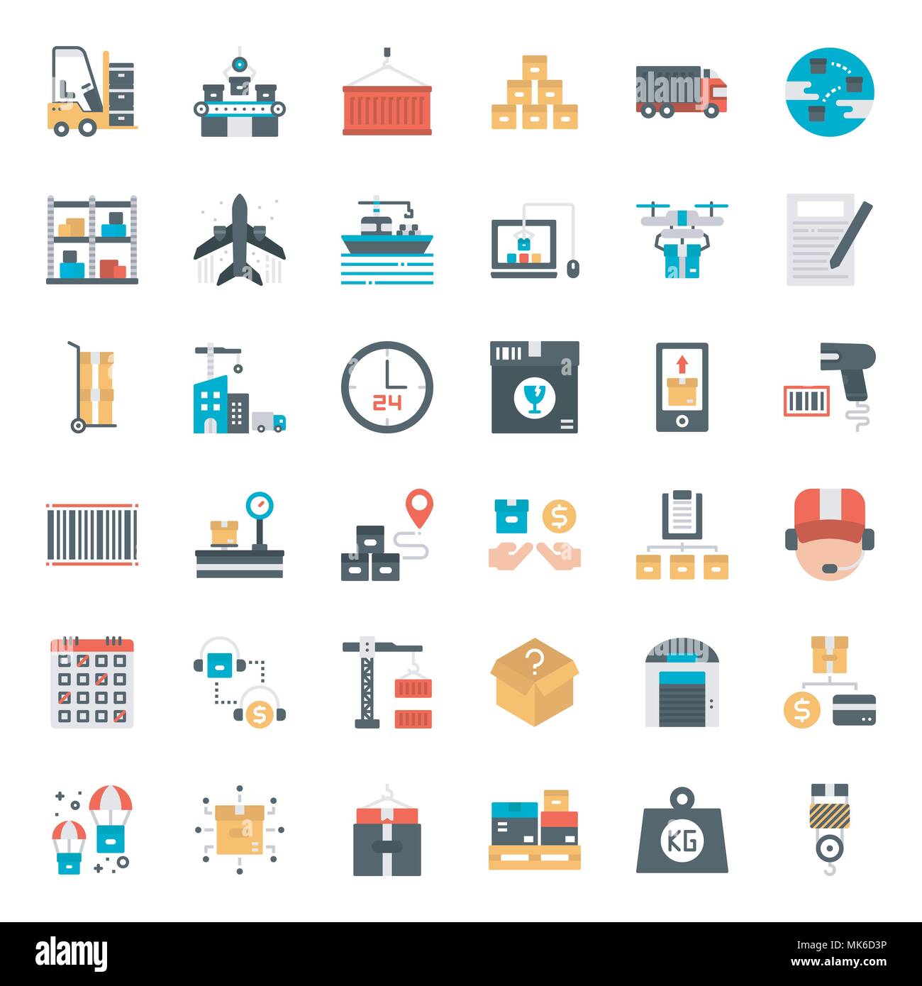 logistic and transportation icon, isolated on white background Stock Vector