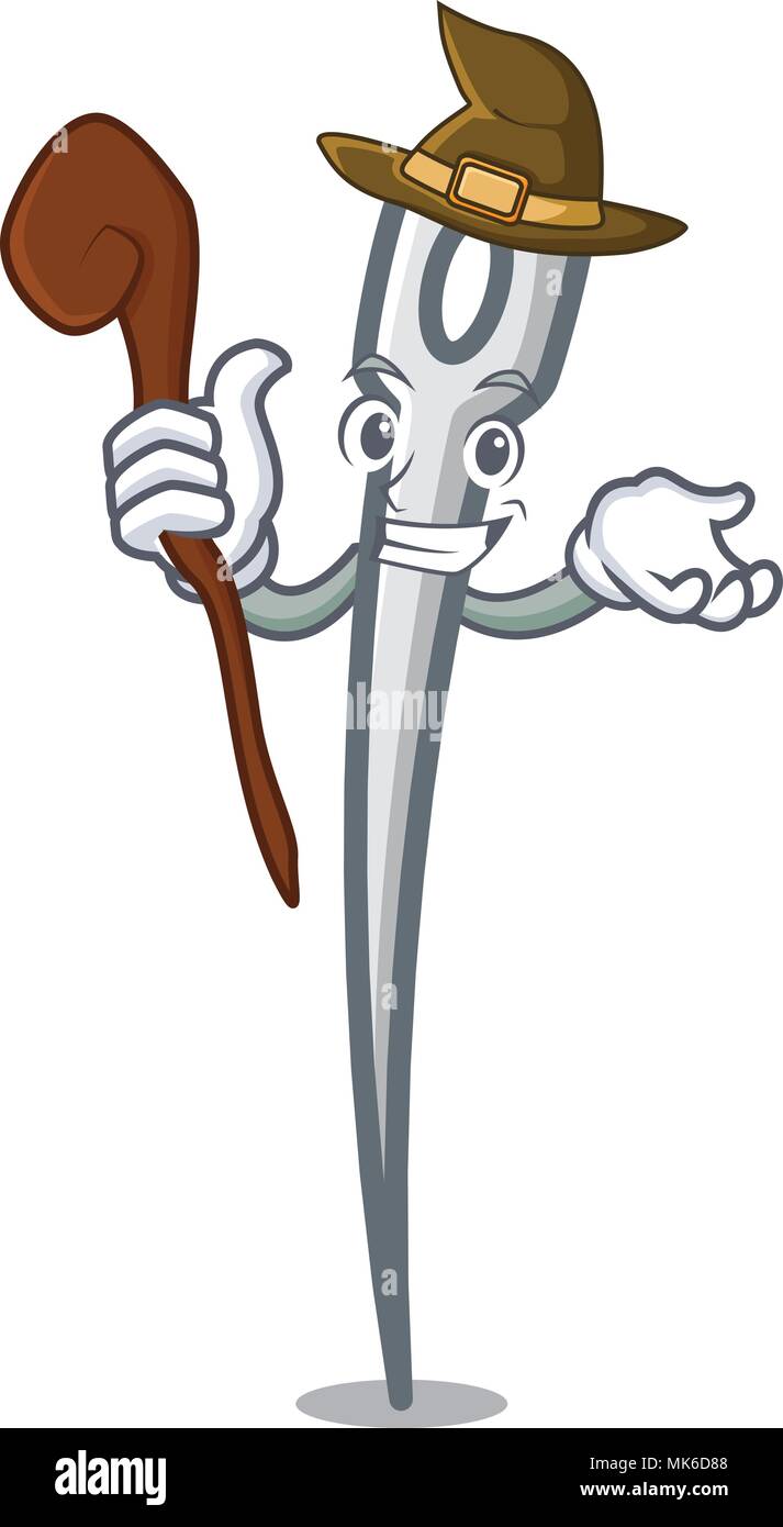 Witch needle mascot cartoon style vector illustration Stock Vector ...
