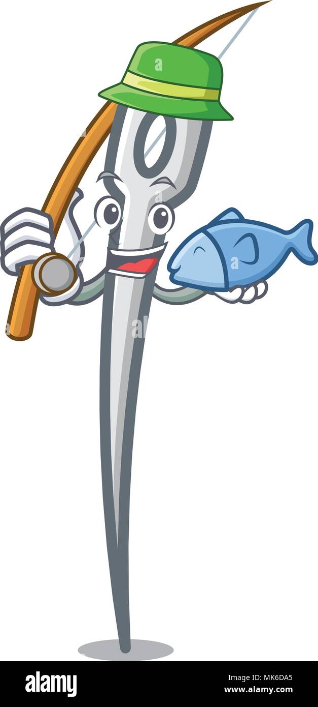 Fishing needle mascot cartoon style vector illustration Stock Vector Image  & Art - Alamy