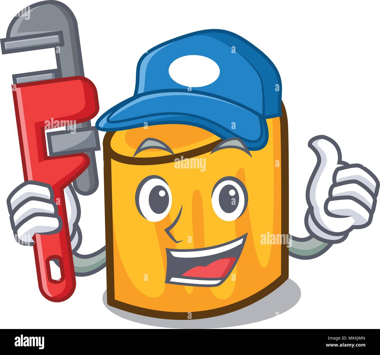 Plumber rigatoni mascot cartoon style Stock Vector Image & Art - Alamy