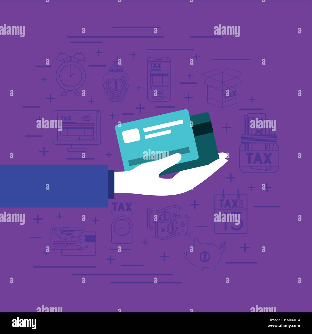 tax day set icons Stock Vector Image & Art - Alamy