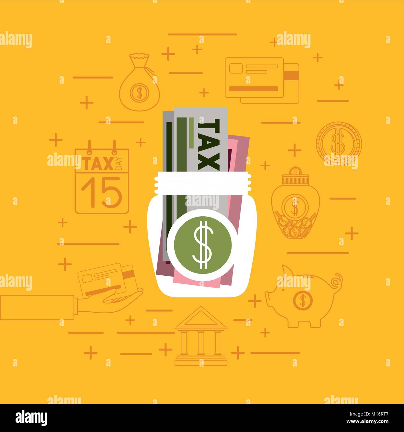 tax day set icons Stock Vector Image & Art Alamy