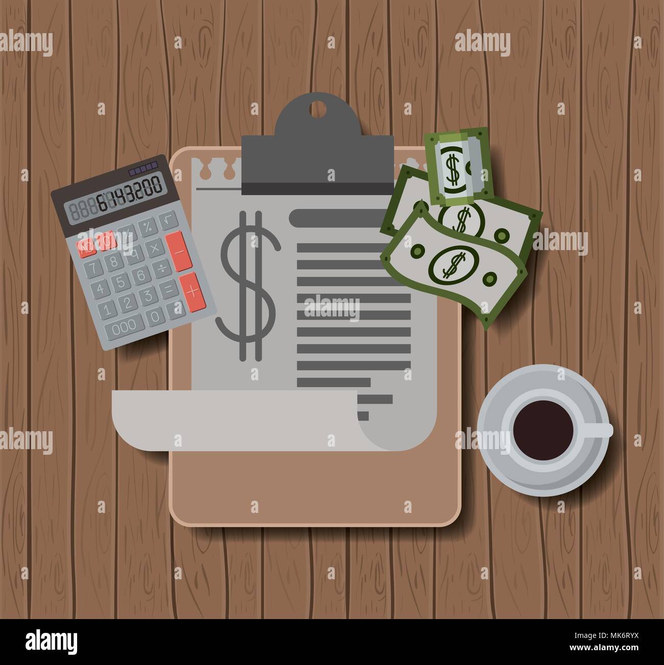 tax day set icons Stock Vector