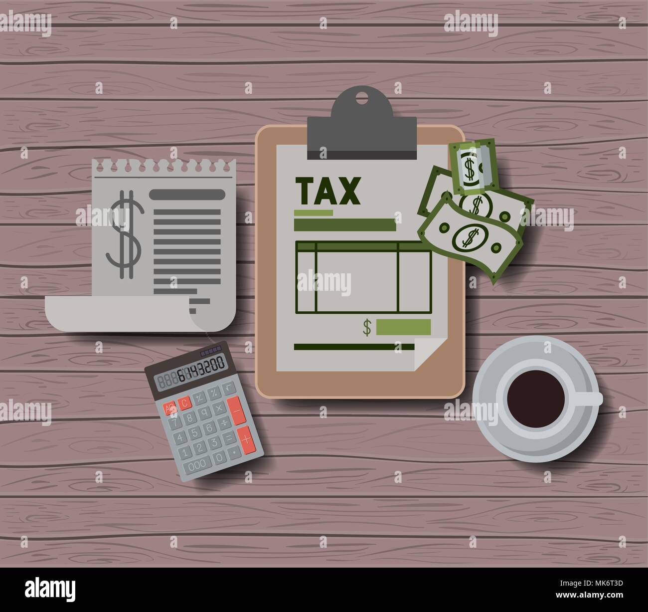 tax day set icons Stock Vector Image & Art - Alamy