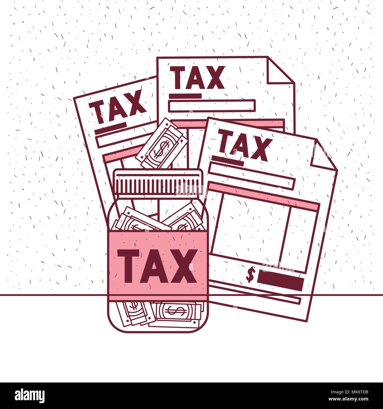 tax day set icons Stock Vector Image & Art - Alamy