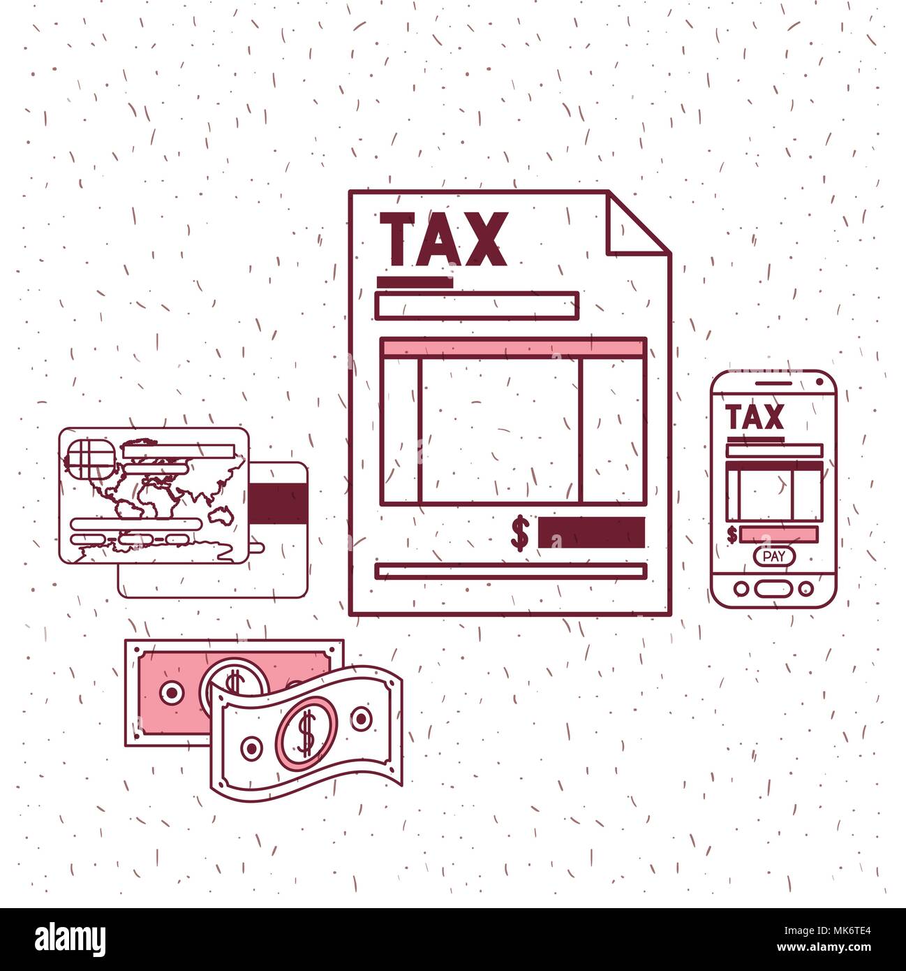 tax day set icons Stock Vector Image & Art - Alamy