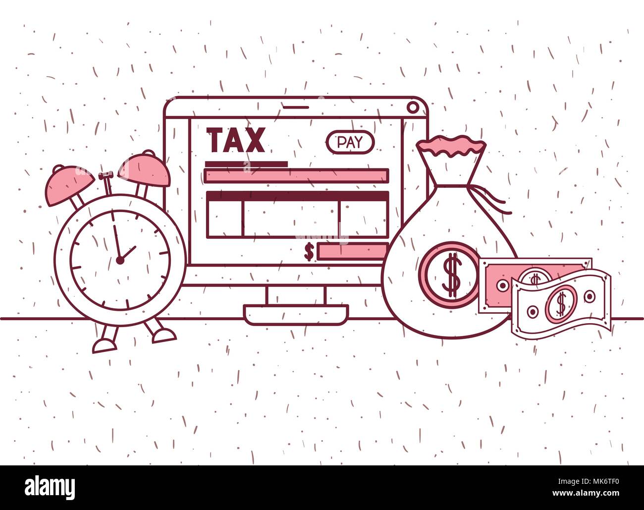 tax day set icons Stock Vector Image & Art - Alamy