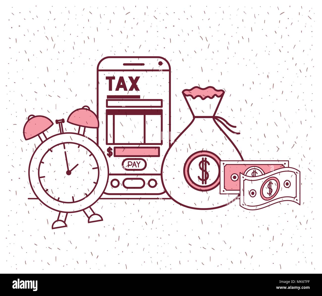 tax day set icons Stock Vector Image & Art - Alamy