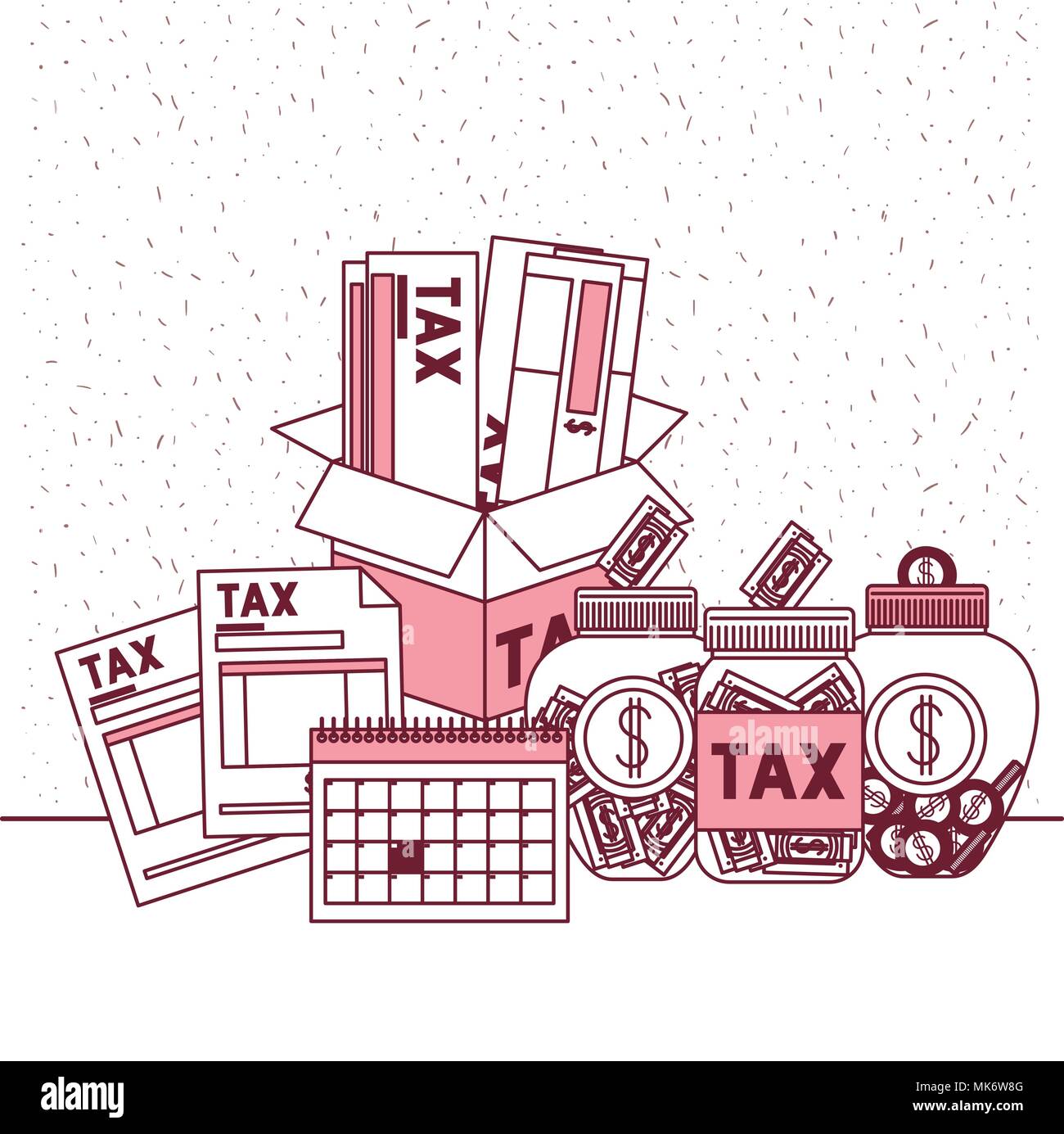 tax day set icons Stock Vector Image & Art - Alamy