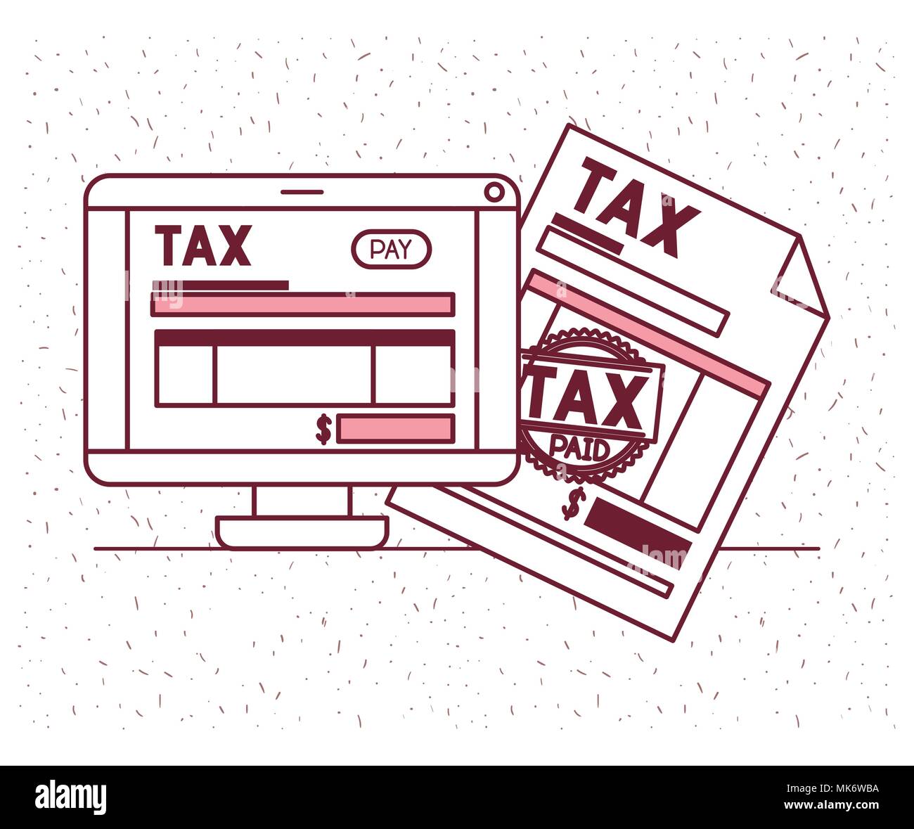 tax day set icons Stock Vector