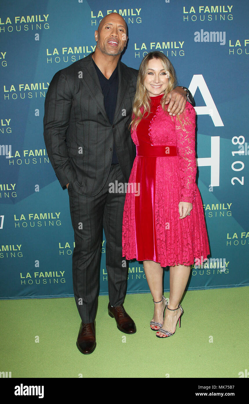 Dwayne Johnson Honored at the LA Family Housing Awards 2018 held at The Lot in West Hollywood, California.  Featuring: Dwayne Johnson.  Warner Bros. Executive Blair Rich Where: Los Angeles, California, United States When: 05 Apr 2018 Credit: Adriana M. Barraza/WENN.com Stock Photo